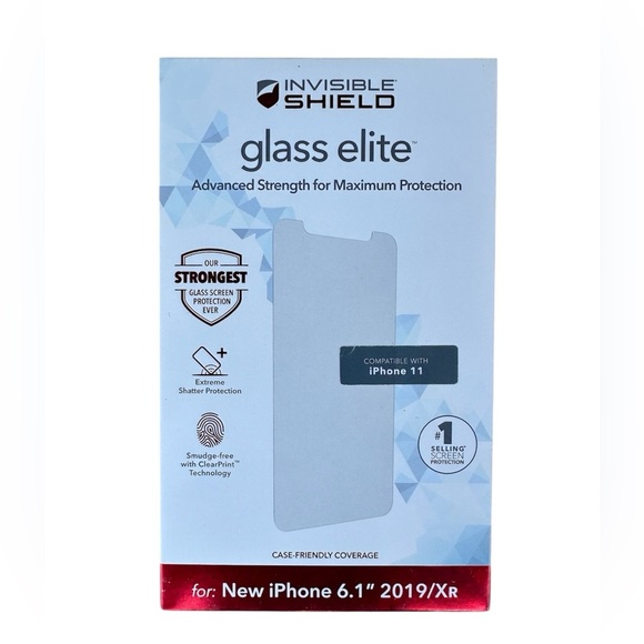 InvisibleShield Glass Elite iPhone 11 Screen Protector Shatter Protection Size - Picture 1 of 3